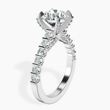 Platinum Austria Cathedral Lab Diamond Ring standing product image one