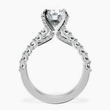 Platinum Austria Cathedral Lab Diamond Ring side right image one