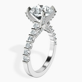 Platinum Austria Cathedral Lab Diamond Ring standing product image one