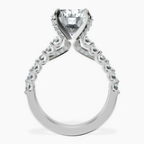 Platinum Austria Cathedral Lab Diamond Ring side right image one