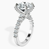 Platinum Austria Cathedral Lab Diamond Ring standing product image one