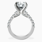 Platinum Austria Cathedral Lab Diamond Ring side right image one