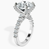 Platinum Austria Cathedral Lab Diamond Ring standing product image one