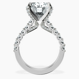 Platinum Austria Cathedral Lab Diamond Ring side right image one