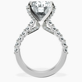 Platinum Austria Cathedral Lab Diamond Ring side right image one