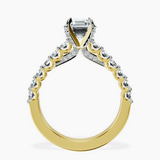 14kt Yellow Gold Austria Cathedral Lab Diamond Ring side right image one
