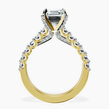 10kt Yellow Gold Austria Cathedral Lab Diamond Ring side right image one