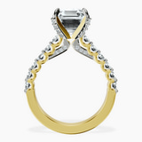 14kt Yellow Gold Austria Cathedral Lab Diamond Ring side right image one