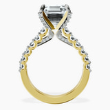 14kt Yellow Gold Austria Cathedral Lab Diamond Ring side right image one