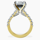 10kt Yellow Gold Austria Cathedral Lab Diamond Ring side right image one