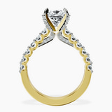 10kt Yellow Gold Austria Cathedral Lab Diamond Ring side right image one