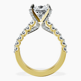 14kt Yellow Gold Austria Cathedral Lab Diamond Ring side right image one