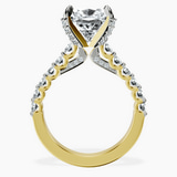 10kt Yellow Gold Austria Cathedral Lab Diamond Ring side right image one