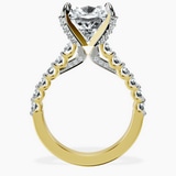 10kt Yellow Gold Austria Cathedral Lab Diamond Ring side right image one