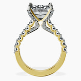 10kt Yellow Gold Austria Cathedral Lab Diamond Ring side right image one