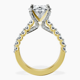 18kt Yellow Gold Austria Cathedral Lab Diamond Ring side right image one