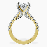 10kt Yellow Gold Austria Cathedral Lab Diamond Ring side right image one