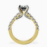 10kt Yellow Gold Austria Cathedral Lab Diamond Ring side right image one