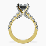 14kt Yellow Gold Austria Cathedral Lab Diamond Ring side right image one