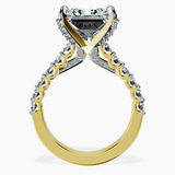 10kt Yellow Gold Austria Cathedral Lab Diamond Ring side right image one