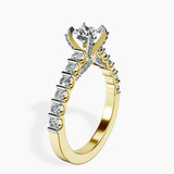 10kt Yellow Gold Austria Cathedral Lab Diamond Ring standing product image one