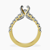 10kt Yellow Gold Austria Cathedral Lab Diamond Ring side right image one