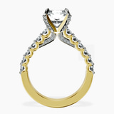 14kt Yellow Gold Austria Cathedral Lab Diamond Ring side right image one