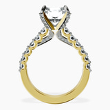 10kt Yellow Gold Austria Cathedral Lab Diamond Ring side right image one