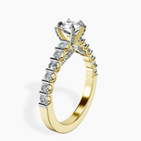 10kt Yellow Gold Austria Cathedral Lab Diamond Ring standing product image one