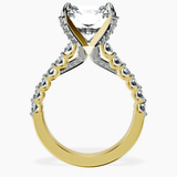 14kt Yellow Gold Austria Cathedral Lab Diamond Ring side right image one