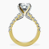 10kt Yellow Gold Austria Cathedral Lab Diamond Ring side right image one