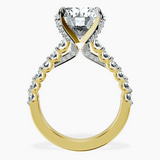 18kt Yellow Gold Austria Cathedral Lab Diamond Ring side right image one