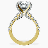 10kt Yellow Gold Austria Cathedral Lab Diamond Ring side right image one