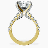10kt Yellow Gold Austria Cathedral Lab Diamond Ring side right image one