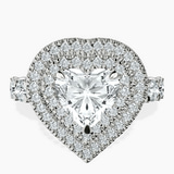 Platinum Crowned Cresta Double Halo Lab Diamond Ring front image