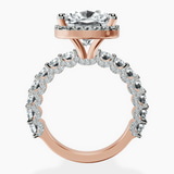 10kt Rose Gold Enchanté Side Stones Halo Lab Diamond Ring side right image one