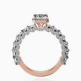 10kt Rose Gold Enchanté Side Stones Halo Lab Diamond Ring side right image one