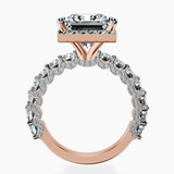 14kt Rose Gold Enchanté Side Stones Halo Lab Diamond Ring side right image one