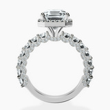 Platinum Enchanté Side Stones Halo Lab Diamond Ring side right image one