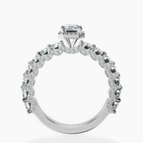 Platinum Enchanté Side Stones Halo Lab Diamond Ring side right image one