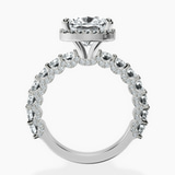 Platinum Enchanté Side Stones Halo Lab Diamond Ring side right image one