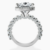 10kt White Gold Enchanté Side Stones Halo Lab Diamond Ring side right image one