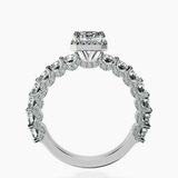 Platinum Enchanté Side Stones Halo Lab Diamond Ring side right image one