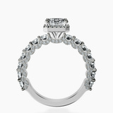 14ct White Gold Enchanté Side Stones Halo Lab Diamond Ring side right image one