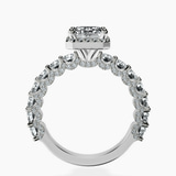 Platinum Enchanté Side Stones Halo Lab Diamond Ring side right image one