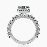 14kt White Gold Enchanté Side Stones Halo Lab Diamond Ring side right image one