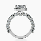 Platinum Enchanté Side Stones Halo Lab Diamond Ring side right image one