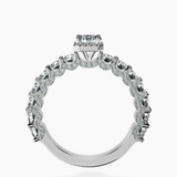 Platinum Enchanté Side Stones Halo Lab Diamond Ring side right image one