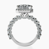 Platinum Enchanté Side Stones Halo Lab Diamond Ring side right image one