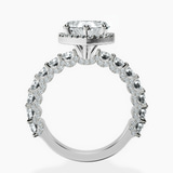 Platinum Enchanté Side Stones Halo Lab Diamond Ring side right image one